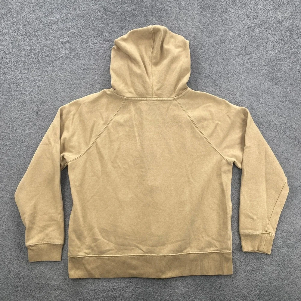 Gap Full Zip Hoodie Womens Medium Travertine Brown Heritage Logo Sweatshirt